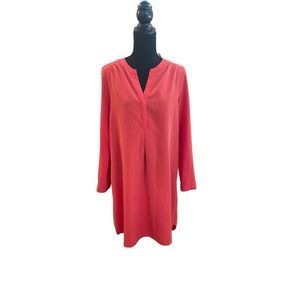 Red shirt dress